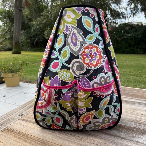 40 Love Couture Sophi Tennis Racket Backpack‎ Multicolor Paisley Print - Picture 1 of 10